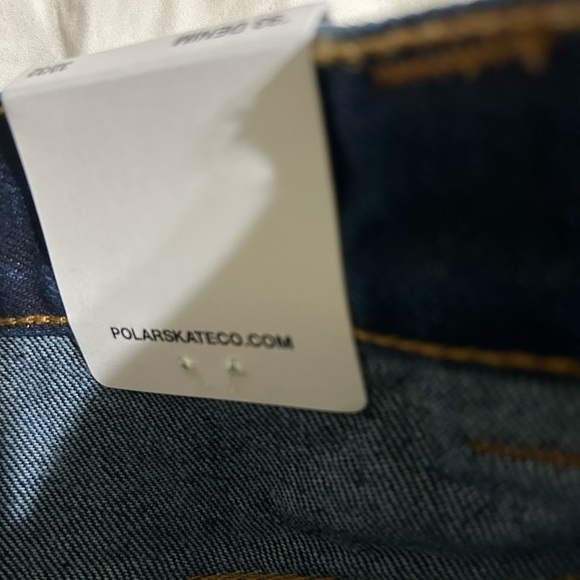 Polar 93 Dark Blue Jeans with Yellow Patch - Picture 7 of 11